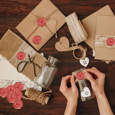 chgcraft 50pcs أزهار الكرز ملصقات الختم ملصقات الغلاف ملصقات دعوة الزفاف مغلفات الالتصاق ملصقات لاصقة لدعوة الحفلات ، الوردي ، 1.18 بوصة in Kuwait