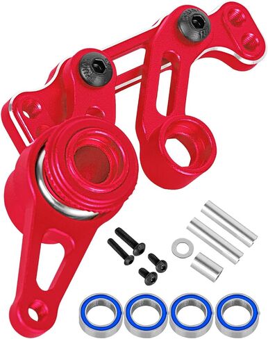 RC Steering Bellcranks Savo Saver Progrades Part for ECX 1/10 2WD Ruckus ، AX ، Brutus ، Circuit ، AMP MT ، AMP DB ، Amp Crush ، K&N Torment ، مجموعة السحب من الألومنيوم مع المحامل ، الأزرق البحري in Kuwait