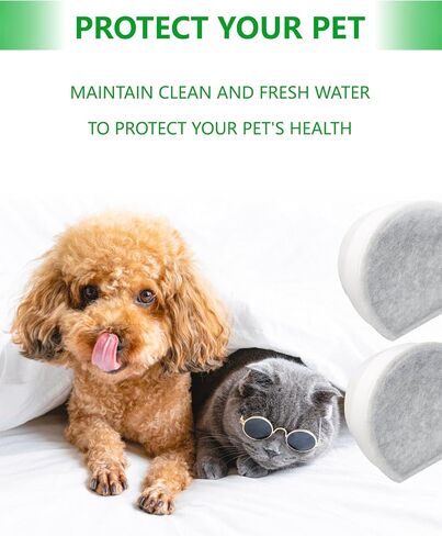 Cat Water Fountain Replacement Carbon Filter Compatible with PetSafe Drinkwell Ceramic & Stainless Steel Pet Water Fountains for Dog Cat with Replacement Foam Filters (6+6 PACK) in Saudi Arabia
