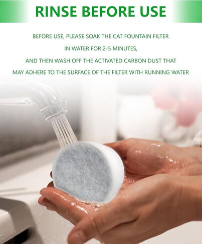 Cat Water Fountain Replacement Carbon Filter Compatible with PetSafe Drinkwell Ceramic & Stainless Steel Pet Water Fountains for Dog Cat with Replacement Foam Filters (6+6 PACK) in Saudi Arabia