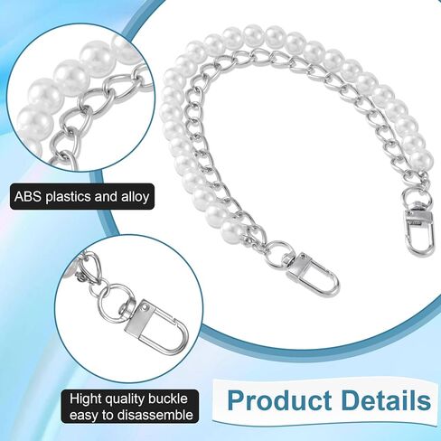 HINZIC Pearl Purse Chain Straps, Gold Handbag Charm Extender Replacement, Metal Shoulder Crossbody Bags Accessories for Women in Kuwait