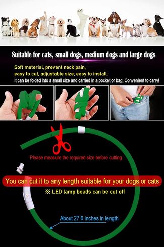 مقاوم للماء LED COD COD COD USB قابلية لإعادة شحن مصابيح الياقات الكلاب للمشي ليلا المشي مضاءة السلامة أدوات مساعدة للسلوك للكلاب الصغيرة إلى الكبيرة in Kuwait