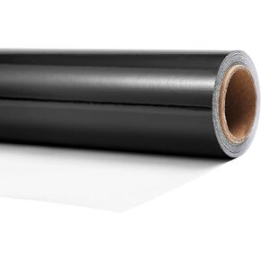 Plandrichw Red Metallic Wrapp Paper Mini Roll - ورقة هدايا ألوان صلبة لامعة رائعة لحفلات الزفاف ، وأعياد الميلاد ، وعيد الميلاد ، واستحمام الأطفال - 17 بوصة × 33 قدمًا