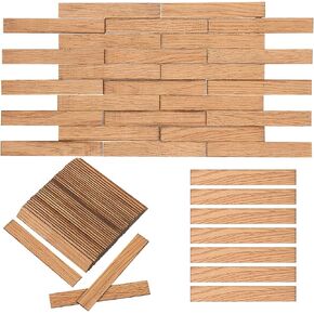 Faguelly Dollhouse Miniature Flooring 40pcs Mini Wooden Dollhouse Floor Boards الطراز 1