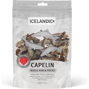 Icelandic+ Plus Capelin Whole Fish & Pieces Dog Treat 2.5-oz Bag