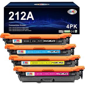 212A Toner Cartridges 4 Pack Replacement for HP 212A Toner Works with HP Color Laserjet Enterprise M554, M555 Series,MFP M578 M554dn, M555dn, M555x Printer Ink (Black,Cyan, Magenta, Yellow)