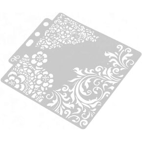 Plastic Painting Stencils,Flower Lace Stencils Template for Journal, Notebook, Home Decor, Crafting, DIY Albums, Scrapbook and Printing on Paper