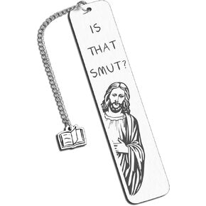 is That Smut Jesus Bookmark Smutty Book Markers for Him Her Peeking Jesus Book Accessories for Women Men Funny Bookmark Gifts for Book Lovers Reader Easter Christmas is That Smutt Jesus Bookmark