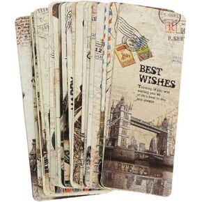 30 Piece Set Vintage European Scenes Retro Old Travel Postcard Bookmarks,Note Pads,Memo Pads Bookmarks Book Covers and Book Accessories