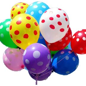 100pcs Assorted Polka Dot Balloons Beautiful 10 Colors 12inches Latex Birthday Party Balloon Rainbow Fun Decoration