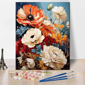 TUMOVO Sunflowers Paint by Numbers for Adults Sunflowers Field Paint by Number Kits On Canvas with Brushes and Pigment for Wall Decoration, Sunflowers in Oil Painting, 16x20 Inch