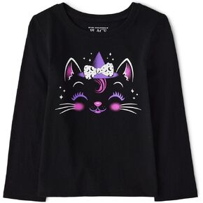 The Children's Place Unisex-Baby And Toddler Halloween Long Sleeve Graphic T-shirt Hallo Queen 5T