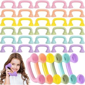 Shappy 30pcs Whisper Reading Phones for Classroom Auditory Feedback Whisper Phone Manipulatives for Preschool Children Accelerates Reading Fluency and Pronunciation Toy Tool Supplies (Pastel Color)