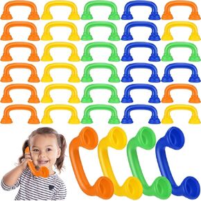Shappy 30pcs Whisper Reading Phones for Classroom Auditory Feedback Whisper Phone Manipulatives for Preschool Children Accelerates Reading Fluency and Pronunciation Toy Tool Supplies (Pastel Color)