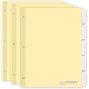 8-Tab Binder Dividers for 3 Ring Binder, Insertable Multicolor Big Tabs, Letter Size Paper Divider, 8.5 x 11 inch, 6 Sets (48 Dividers Total)