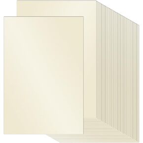 90 Sheets Gold Shimmer Pearlescent Cardstock 5" x 7"Thick Glitter Metallic Printer Paper, 230gsm/85lb Double-Sided for Invitations, Card Making, DIY Craft, Certificates, Weddings (Gold)