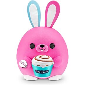 ZURU Snackles (Cinnabon Bunny Super Sized 14 inch Plush by ZURU, Ultra Soft Plush, Collectible Plush with Real Licensed Brands, Stuffed Animal