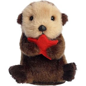 Aurora® Adorable Shoulderkins™ Spiffy Otter™ Stuffed Animal - On-The-Go Fun - Interactive Play - Brown 4.5 Inches