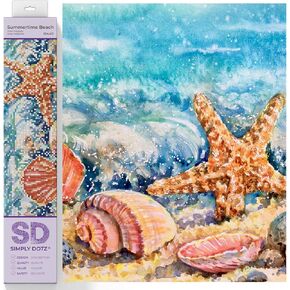 Diamond Dotz Summertime Beach Diamond Painting Kits for Adults - Diamond Art Kits a Relaxing Creative Craft Kit with Dotz Gems 10.6x13.8