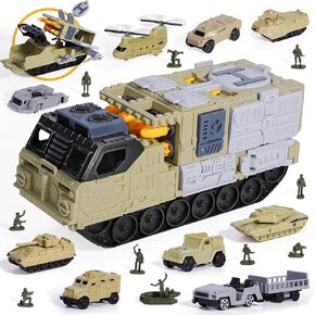 Military Fighter Jet Toys, Army Airplane Toys with 7 Vehicles Trucks Helicopter Army Men, Decorate & Launch The Missile, Birthday for Boys Girls in Saudi Arabia