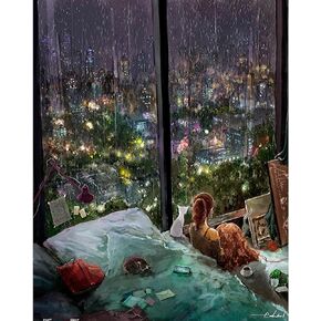 Pintoo Jigsaw Puzzles 500 Piece for Adults - endmion1 - Rainy Night Beautiful Plastic Puzzle for Home Decor Zero Dust Easy Storage [H2545]