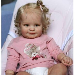 Zero Pam 20 Inch Realistic Baby Dolls Girl Toddler,Lifelike Full Soft Vinyl Body Reborn Baby Dolls with Blonde Hair That Look Real Cute Newborn Babies Doll with Feeding Toy for Kids Age 3+