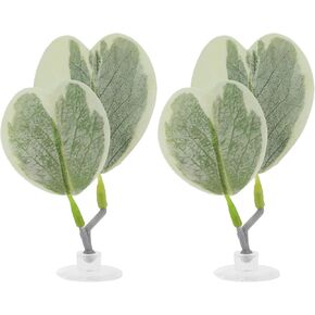 Betta Fish Bed, Betta Leaf Bed, Plastic Betta Hammock, Betta Hammock Pad W/Suction Cup, Betta Heart-Shaped Leaf Bed Aquarium Decor, Light Green 2Pcs