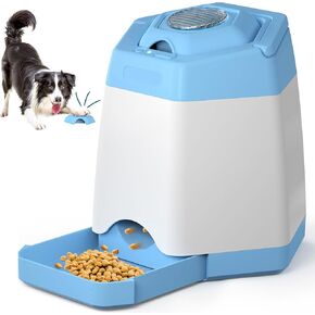 PETNF Rechargeable Dog Treat Dispenser with Button - 400ml Large Capacity Automatic Pet Puzzle Feeder, Interactive IQ Training Toy for Dogs