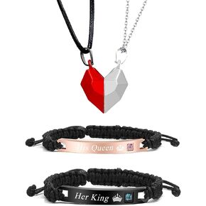 سوار زوجين مسافة طويلة المسافات pulseras para mujer مطابقة الأزواج قلب الأزواج القلادات المحددة ل BF GF المجوهرات مجموعة الأزواج الهدايا له هدايا زفافها للأزواج