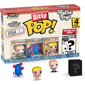 Funko Bitty POP Retro Toys - Mr. Monopoly, 4-Pack​ and A Surprise Mystery Mini Figure - 0.9 Inch (2.2 Cm) - Transformers Classic Collectable - Stackable Display Shelf Included - Gift Idea