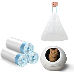 60 COUNT CAT CAT CAT BOX LINERS BAG كبيرة ، رطب Jumbo إضافي متينة PET CAT PAN LINERS EXTER SHICK KITTY DESICATION DESICATION CAT DITTER FACS FOR Automatic Cat Sterter Box and Sterter Robot