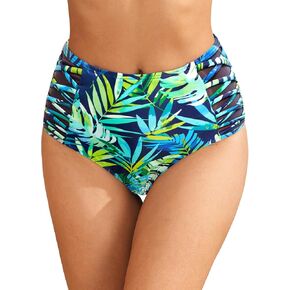 Tempt Me Women High Waisted Bikini Bottom - Tummy Control Swimsuit Full Coverage Bathing Suit Side Mesh Swim Bottom 2025