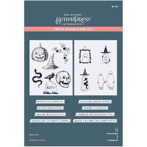 Spellbinders Halloween Icons Press Plates, Metal