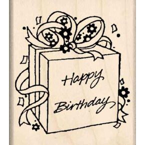 Stamps by Impression Happy Birthday/Gift Rubber Stamp