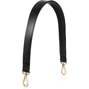 Giantree Purse Strap, Purse Straps Replacement Crossbody, Black Leather Purse Strap Wristlet Strap, Shoulder Straps for Bag Replacement with Swivel Clasps for Handbags Purse Shoulder Making Supplies