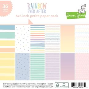 Lawn Fawn LF3330 Rainbow Ever After Petite Paper Pack