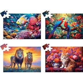 48 Pieces Large Piece Puzzle for Seniors Jigsaw Puzzles Dementia Products and Activities for Elderly Adults, Alzheimer Puzzles Memory Cognitive Games for Elderly Seniors Gift with 3 Storage Bags