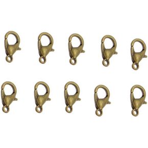 Yueton Curved Lobster Clasps-100pcs 7x12mm Silver Plated Lobster Claw Clasps DIY Jewelry Fastener Hook,Necklace DIY Fasteners (Silver)
