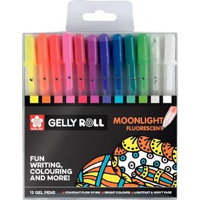 SAKURA - Gelly Roll - Moonlight Flourescent - Set of 12, multi