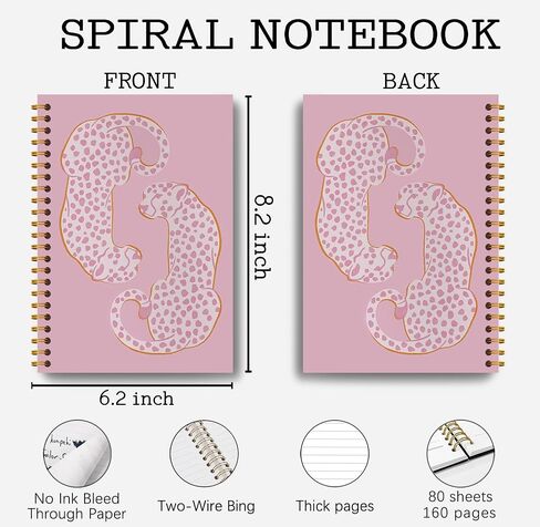 Dachshund Spiral Notebook Journal - Dachshund Gifts for Women, Coworkers, Scriped 5.5×8.3 Cute Notebook Spiral Bound with 164 Pages, College School Supplies in Kuwait