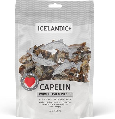 Icelandic+ Plus Capelin Whole Fish & Pieces Dog Treat 2.5-oz Bag in Kuwait