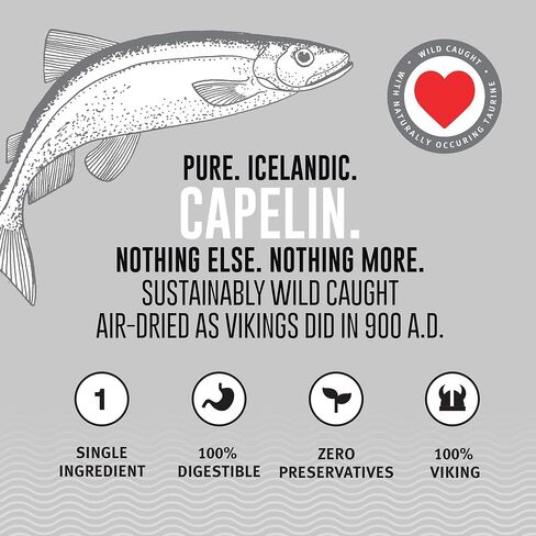 Icelandic+ Plus Capelin Whole Fish & Pieces Dog Treat 2.5-oz Bag in Kuwait