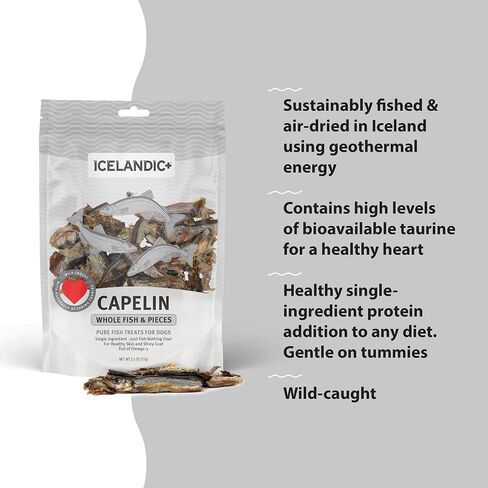 Icelandic+ Plus Capelin Whole Fish & Pieces Dog Treat 2.5-oz Bag in Kuwait