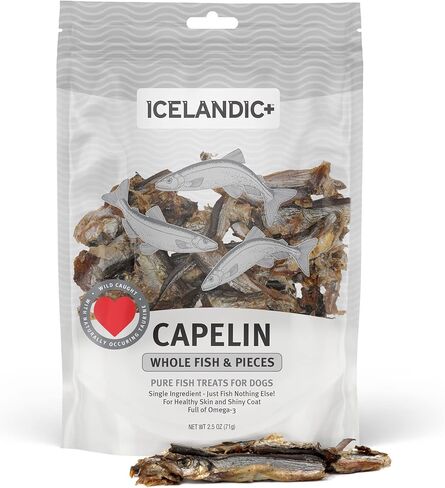 Icelandic+ Plus Capelin Whole Fish & Pieces Dog Treat 2.5-oz Bag in Kuwait