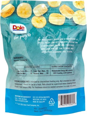 Dole for Pets Air Dried Sweet Potato Dog Treats, 6oz |Made with Real Sweet Potato, Single Ingredient, Limited Ingredient Dog Treats, No Wheat, Corn, Soy, Artificial Flavors, Colors, or Preservatives in Saudi Arabia
