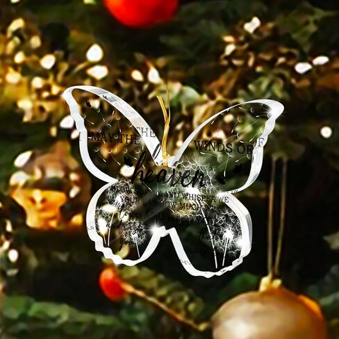 هدايا زينة عيد الميلاد للحفيدة - هدايا الحفيدة من الجدة - هدايا تذكارية لحفلات أعياد الميلاد والتخرج للحفيدة - زينة شجرة عيد الميلاد على شكل فراشة in Kuwait