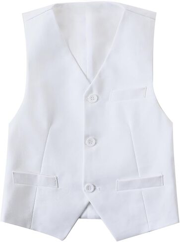 Boy's 3 Buttons Solid Color Formal Vest in Saudi Arabia