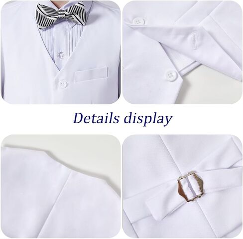Boy's 3 Buttons Solid Color Formal Vest in Saudi Arabia