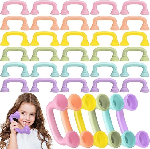 Shappy 30pcs Whisper Reading Phones for Classroom Auditory Feedback Whisper Phone Manipulatives for Preschool Children Accelerates Reading Fluency and Pronunciation Toy Tool Supplies (Pastel Color) in Kuwait