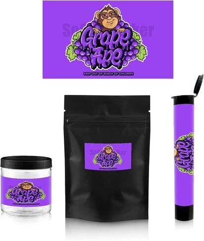 100pcs Adhesive Waterproof Label Stickers for 116mm Joint Holder (Pre roll Tubes), Smell Proof Bag and Jars (Vinyl Sticker Pack) - Peel and Stick Labels with Easy DIY Application (GDP) in Saudi Arabia